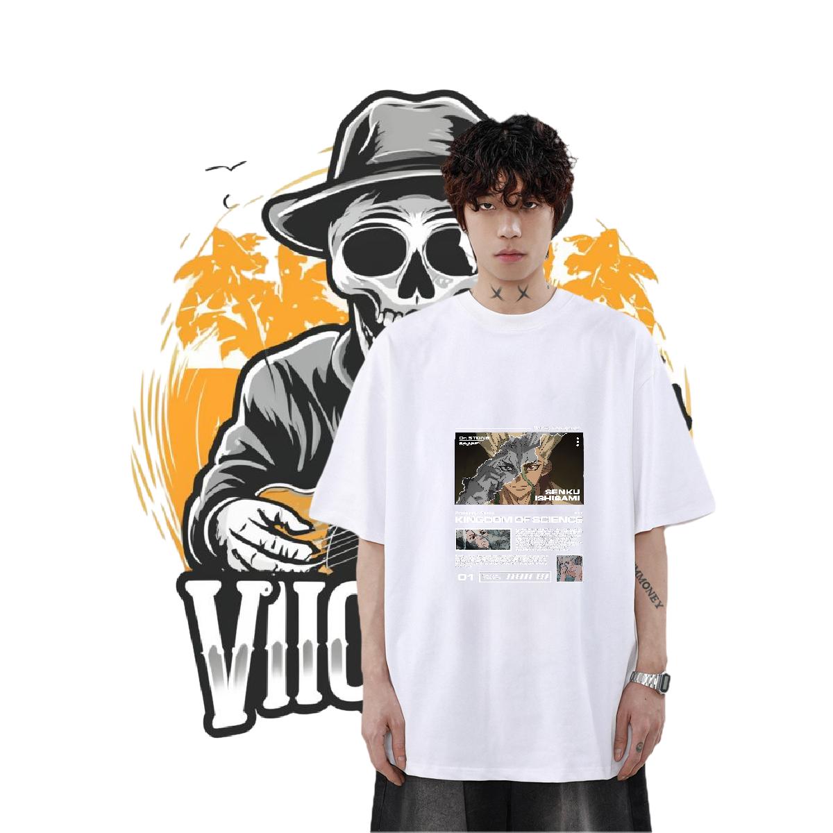 Fashion Casual Man T Shirts Custom Cartoon Couples T Shirts Street Cotton Breathable High Quality Polos