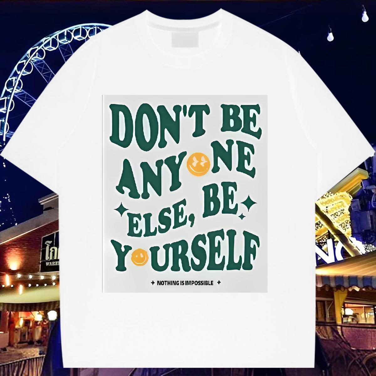 2024 Casual Woman T Shirts O-Neck Short Sleeve Cotton nothing is impossible 100% Cotton 230g Spring Summer Women Tshirts Custom Printed Unisex Clothes