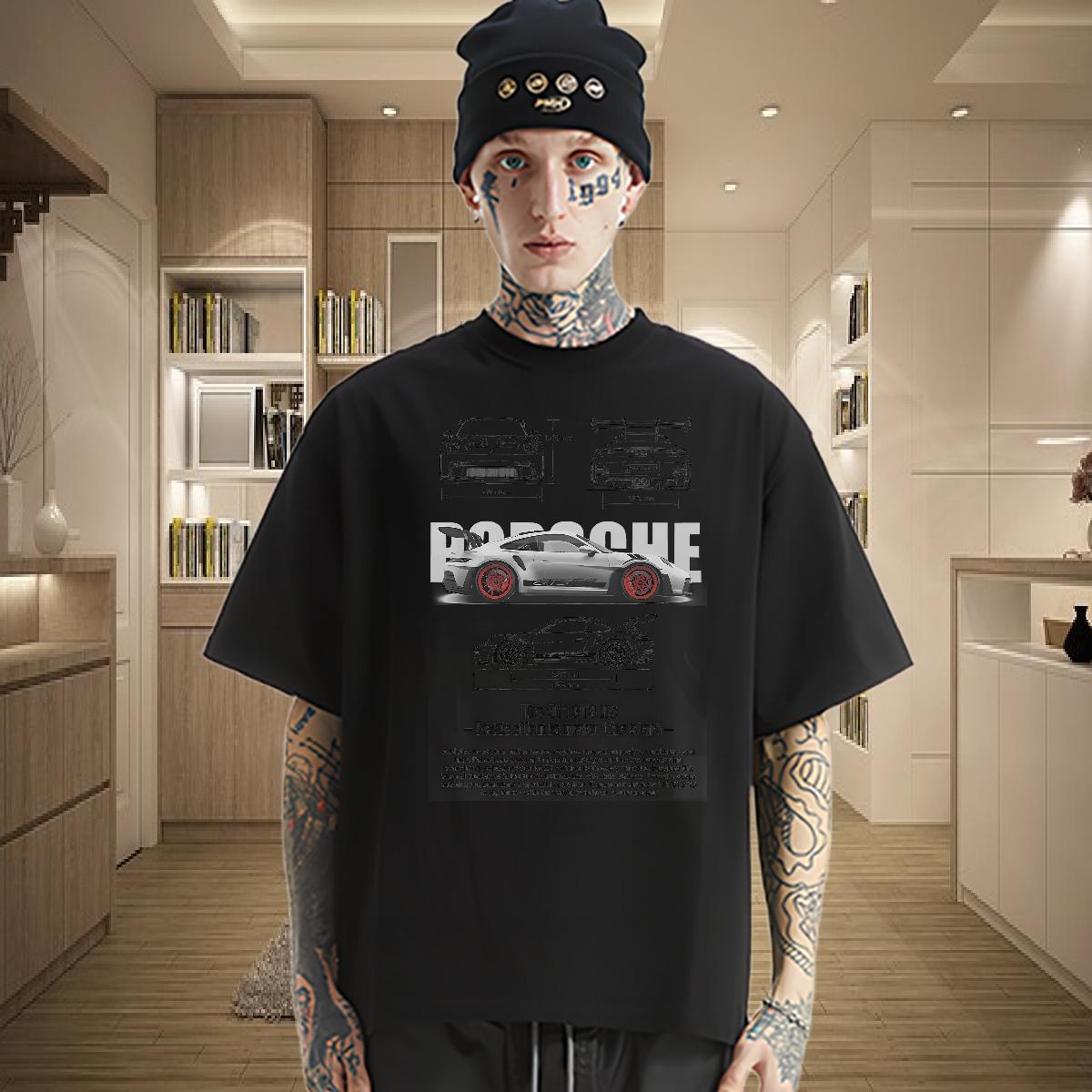 Cool Design Man T Shirts fashion 230g 100% Cotton Outdoor Breathable Short Sleeve Couples T Shirts DIY Customized White Plus Size Polos