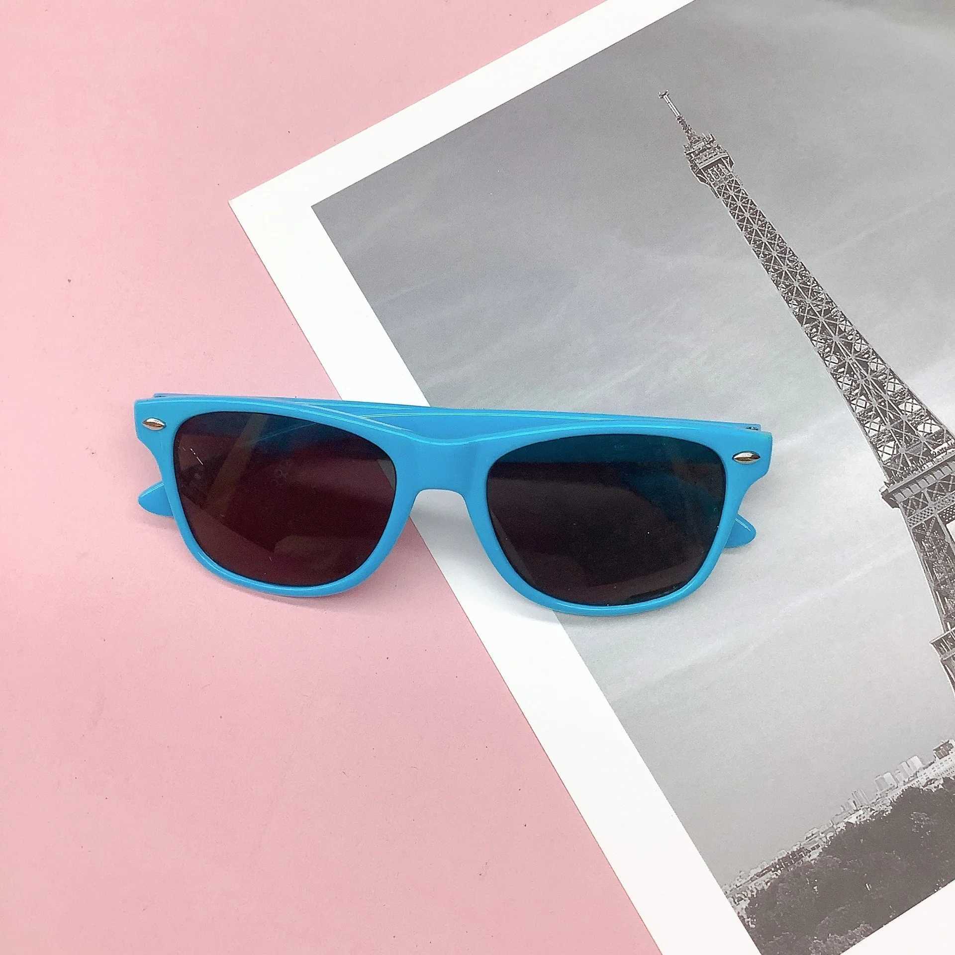 Sunglasses New fashion rice childrens sunglasses boys and girls round frame sunglasses anti-ultraviolet sunglasses