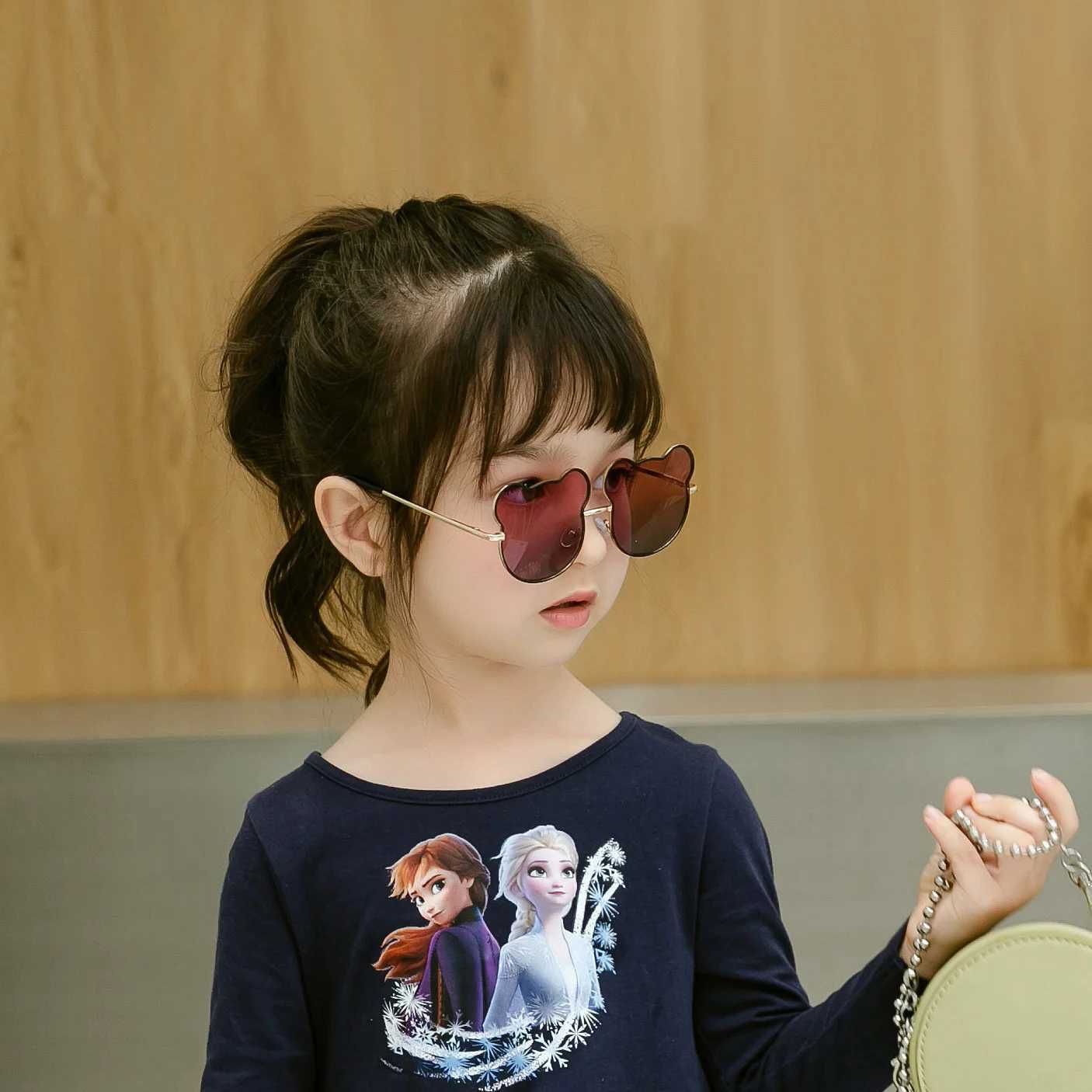 Sunglasses sunglasses New childrens cartoon metal b148 cub cute baby glasses UV400 anti ultraviolet Sunglasses