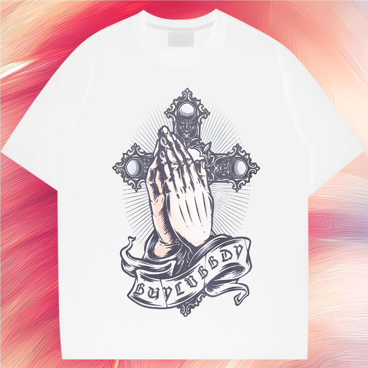 High Quality Man T Shirts CY240709131-PR 230g 100% Cotton Street wear Hip Hop Short sleeve Cotton Soft Men Tops Tees Factory Direct DIY Printed Polos