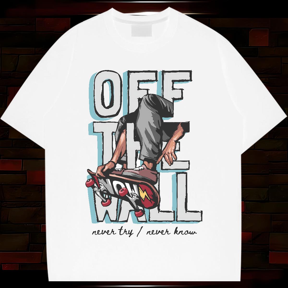 Comfortable Men Clothes T-Shirt Graffiti Art 230g Cotton Short Sleeve Cotton O-Neck Anime Printing Street Man T Shirts Asian Size Fashion New Tee Shir