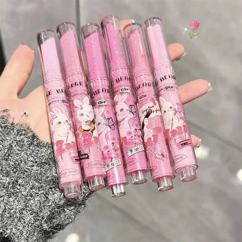 Jelly Water Mirror Solid Lip Gloss Cute Rabbit Heart-shaped Lip Glaze Waterproof Long Lasting Lipstick Non-stick Cup CosmeticsCL240716