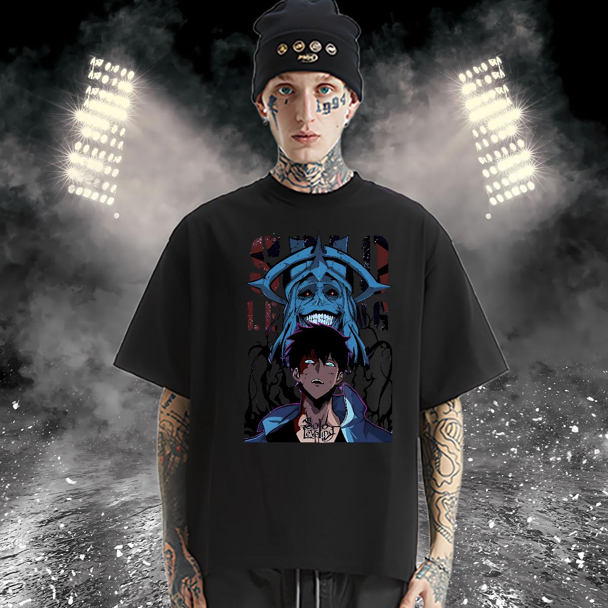 Loose Tshirt for Man Woman fashion 230g 100% Cotton Short Sleeve Cotton O-Neck Hip Hop Street T shirt Graphic DIY Customized Tops Tees