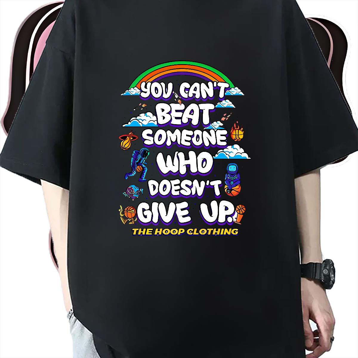 New Man T Shirts DIY Printed Street Casual Tshirt for Man Woman Crew Neck Cotton Breathable Unisex