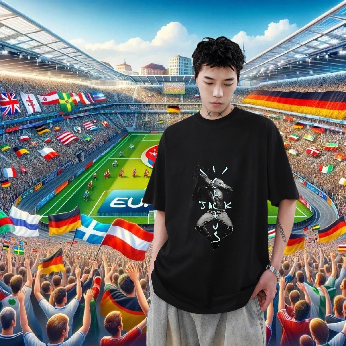 Casual New T Shirt For Man DIY Printed Street Wear Men Tees Round Neck Short Sleeve Wholesale