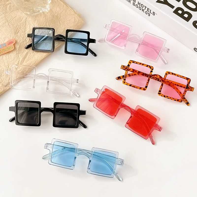 Sunglasses 2022 Children Cute Vintage Square Sunglasses Boys Girls Leopard Punk Sunglasses Children Shades UV400 Kids Polarized Sunglasses