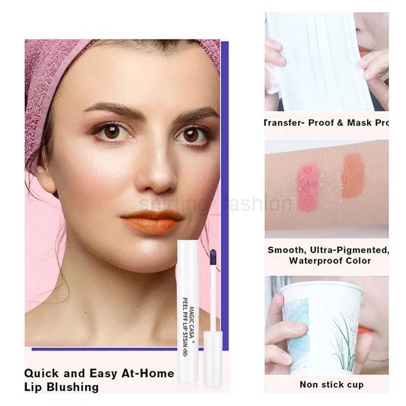 Peel-off Lip Glaze Waterproof Long Lasting Non-stick Cups Matte Sexy Red Tear-off Liquid Tattoo Lipsticks Lip Stain CosmeticCL240716