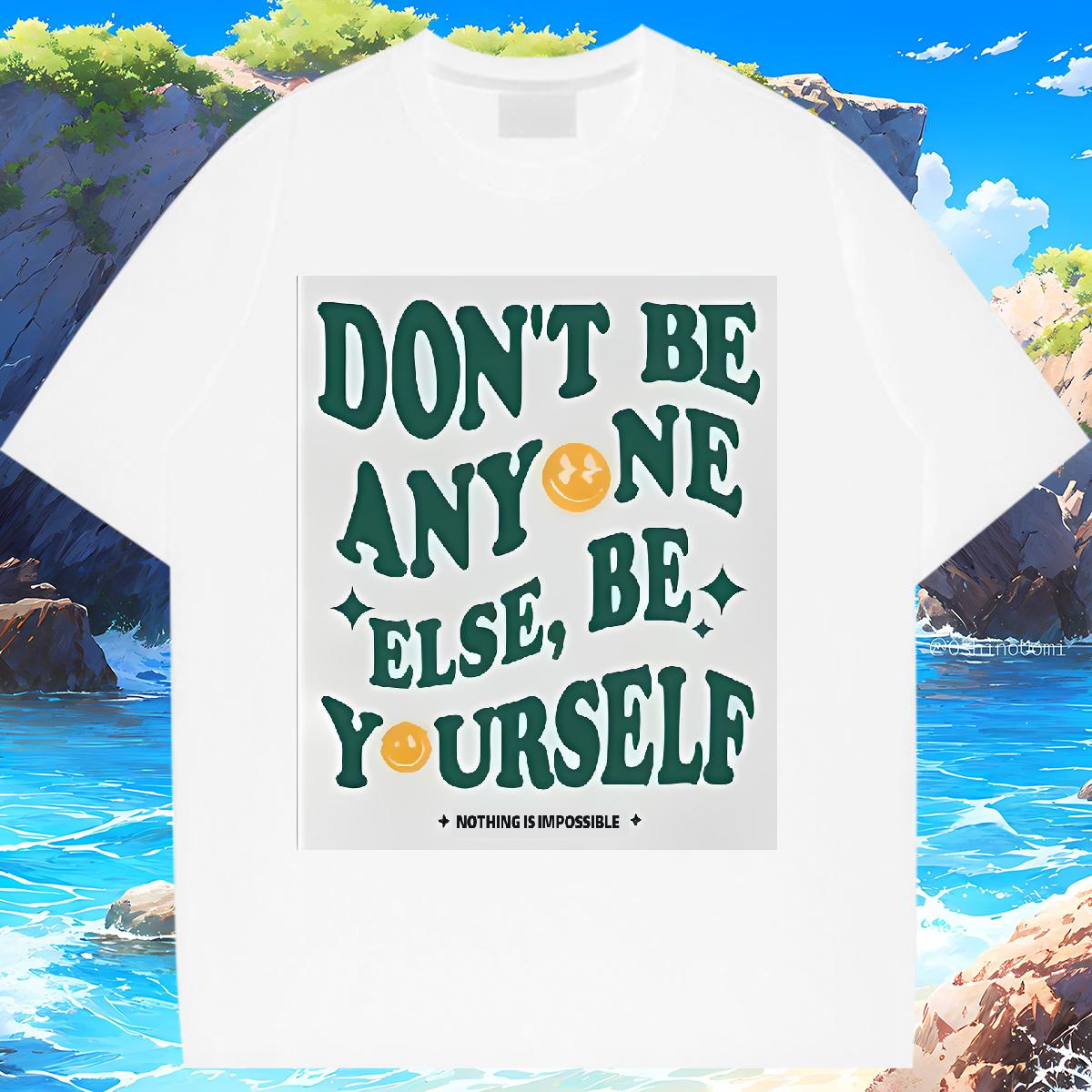 Stylist T-Shirts for Women Crew Neck Cotton nothing is impossible 100% Cotton 230g Casual Daily Wear Lady T shirt Custom Print Oversized Female Top Te