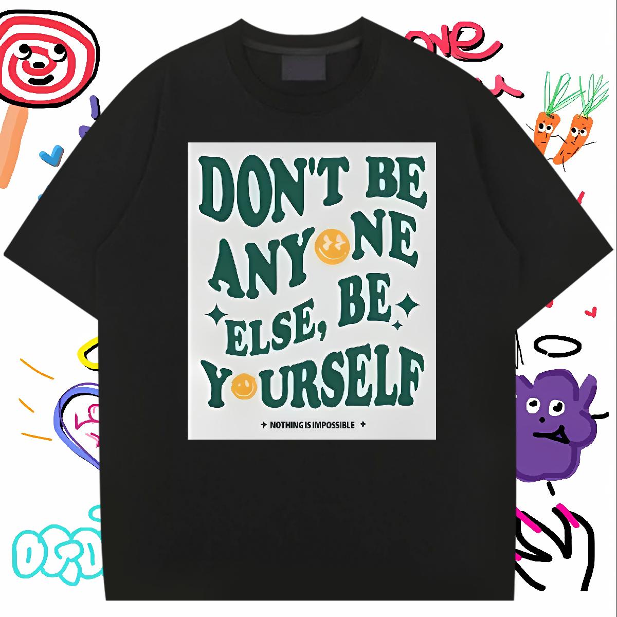 Brand Men Tops Tees nothing is impossible 230g 100% Cotton Short sleeve Cotton Soft Sports Casual Men T Shirts Anime Fashion Designer Tops Shirt