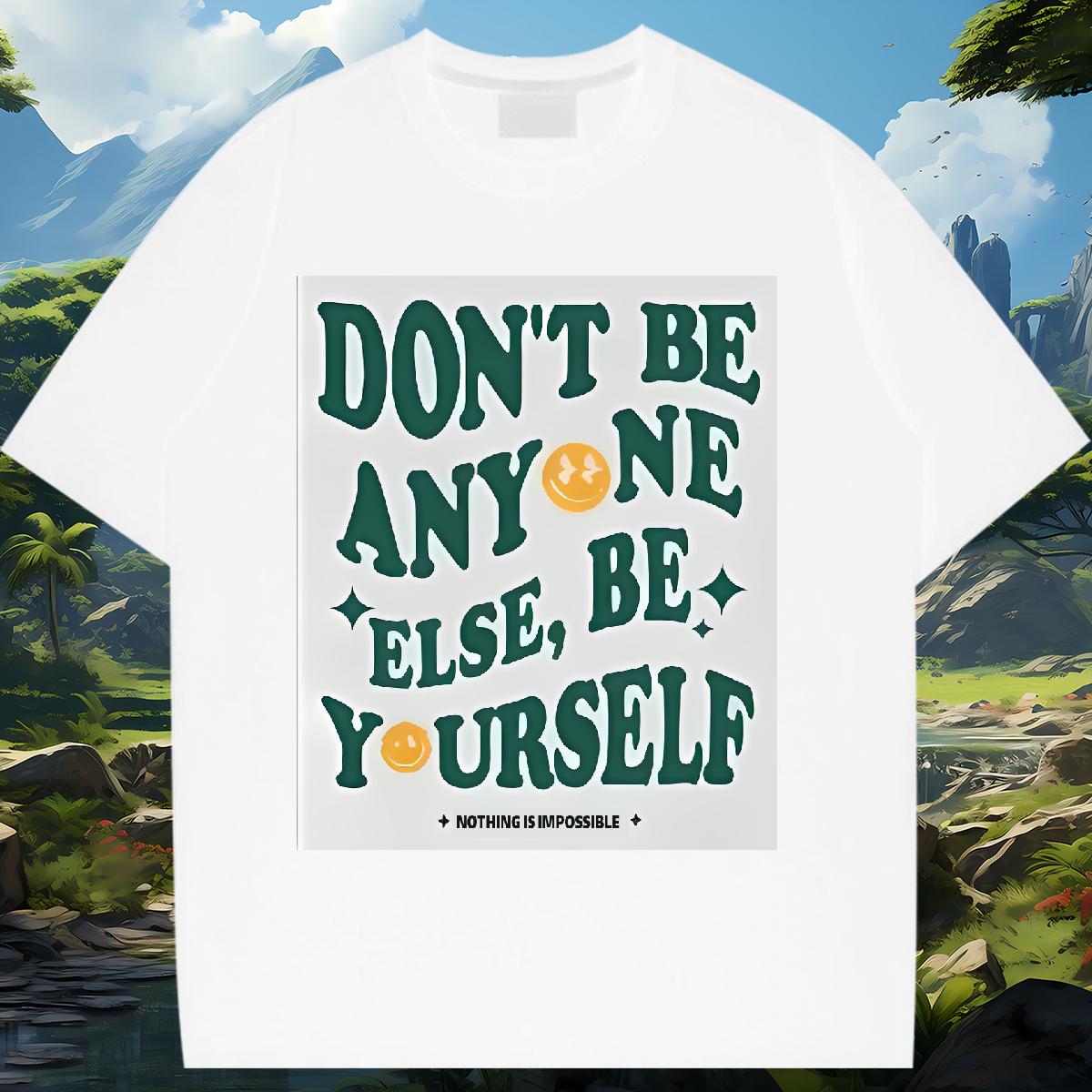 Classic T Shirts Women Cotton Comfortable nothing is impossible 230g Cotton Casual Daily Wear Womens Tshirts Anime Lady Polos