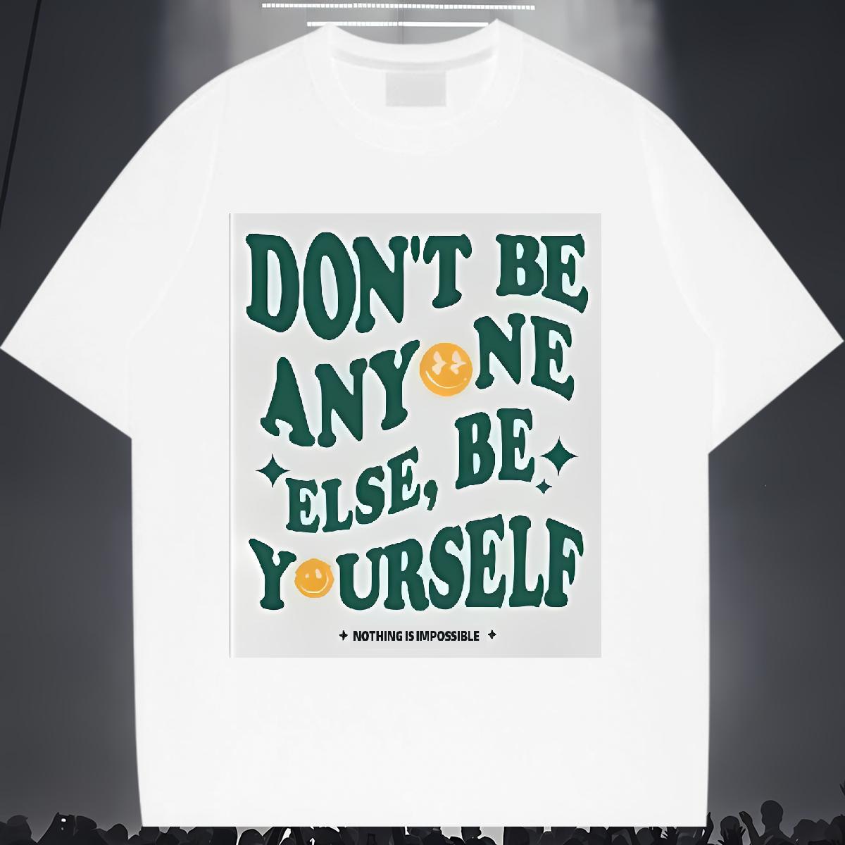 2024 Designer Womens T Shirts O-Neck Short Sleeve Cotton nothing is impossible 230g 100% Cotton Home Outdoor Women Tshirts Custom Print Oversized Comf