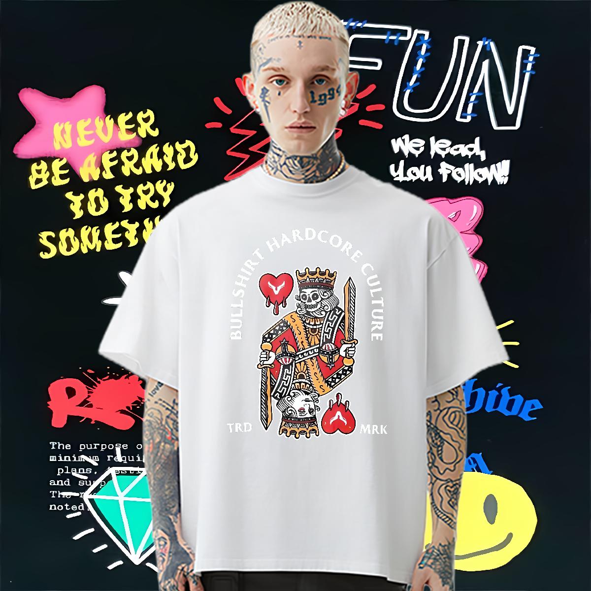 Stylist Mens T Shirts fashion 100% Cotton 230g Oversized Beach Tshirt for Man Woman Short Sleeve Cotton O-Neck Loose Fit