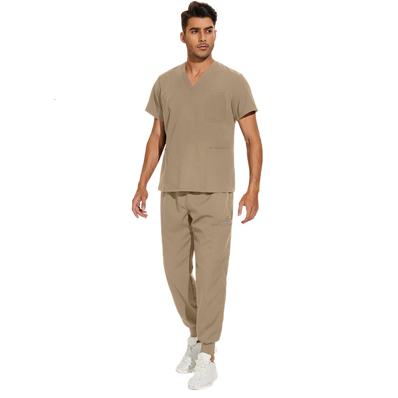 Short sleeved hand washing gowns for male female nurses, surgical isolation gowns, and caregiver uniforms in the operating room F716#108 235136