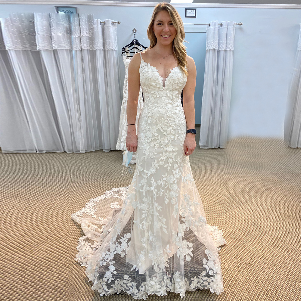 Spaghetti Strap Stunning Lace Wedding Dresses Mermaid Bridal Gown Backless Appliques Sleeveless Vestidos De Novia Tailored Sweep Train