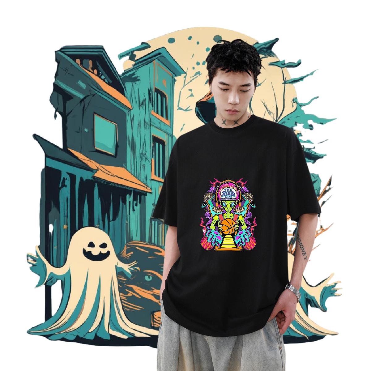 Designer Mens T Shirts DIY Men Tshirts Hip Hop Street Breathable Crew Neck Cotton Cool Design Wear