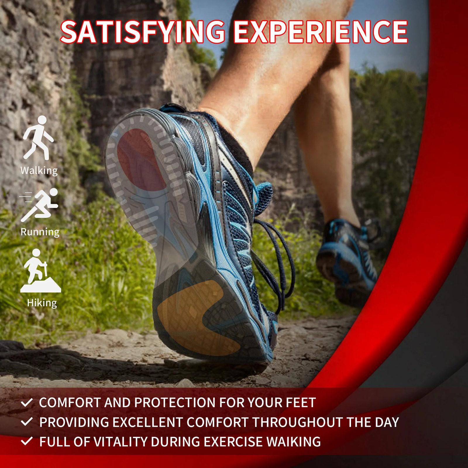 Flat foot orthopedic PU endoscope arch support plant charm mens sports shoes Orthopedic endoscope plant work boots inserted 240704