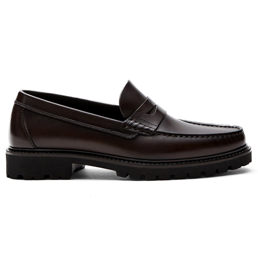 Full Grain Men's Loafer High Quality Handmade Wear-Resistant Genuine Leather Casual Shoes 241111