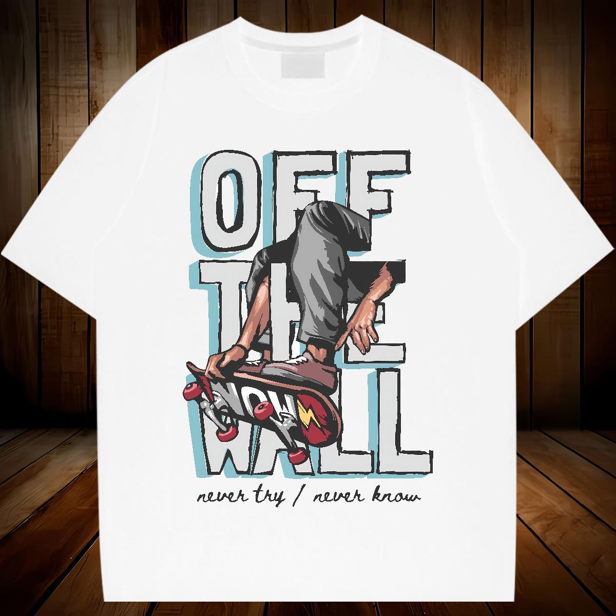 Designer Men Tshirts Graffiti Art 230g 100% Cotton O-Neck Short Sleeve Cotton Beach T Shirts Men DIY Printed Fashion Wear