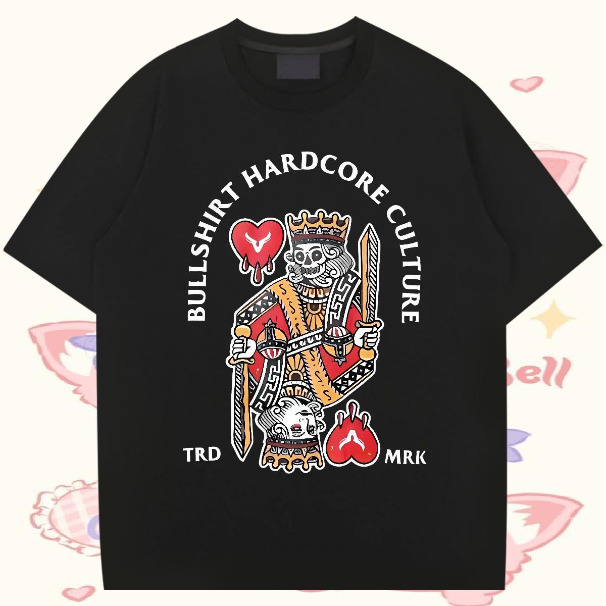 Wholesale T-Shirts for Men fashion 230g Cotton Anime Print Street Casual Men Tshirts Round Neck Short Sleeve Soft