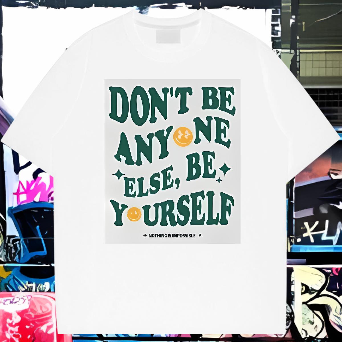 Classic Men Tshirts nothing is impossible 100% Cotton 230g Cotton Breathable Street wear Hip Hop T-Shirts Custom Printing DIY Customized Clothings