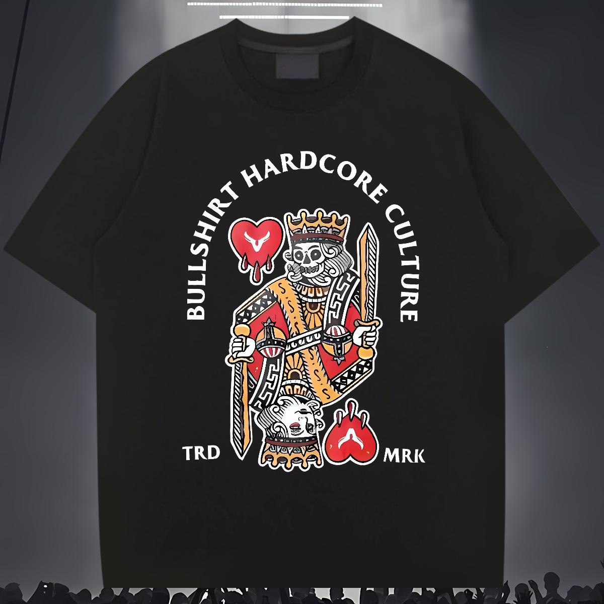 Stylist T Shirts Men fashion 230g Cotton Cartoon Print Men Clothes T-Shirt Street Wear Short sleeve Cotton Soft Loose Tshirts