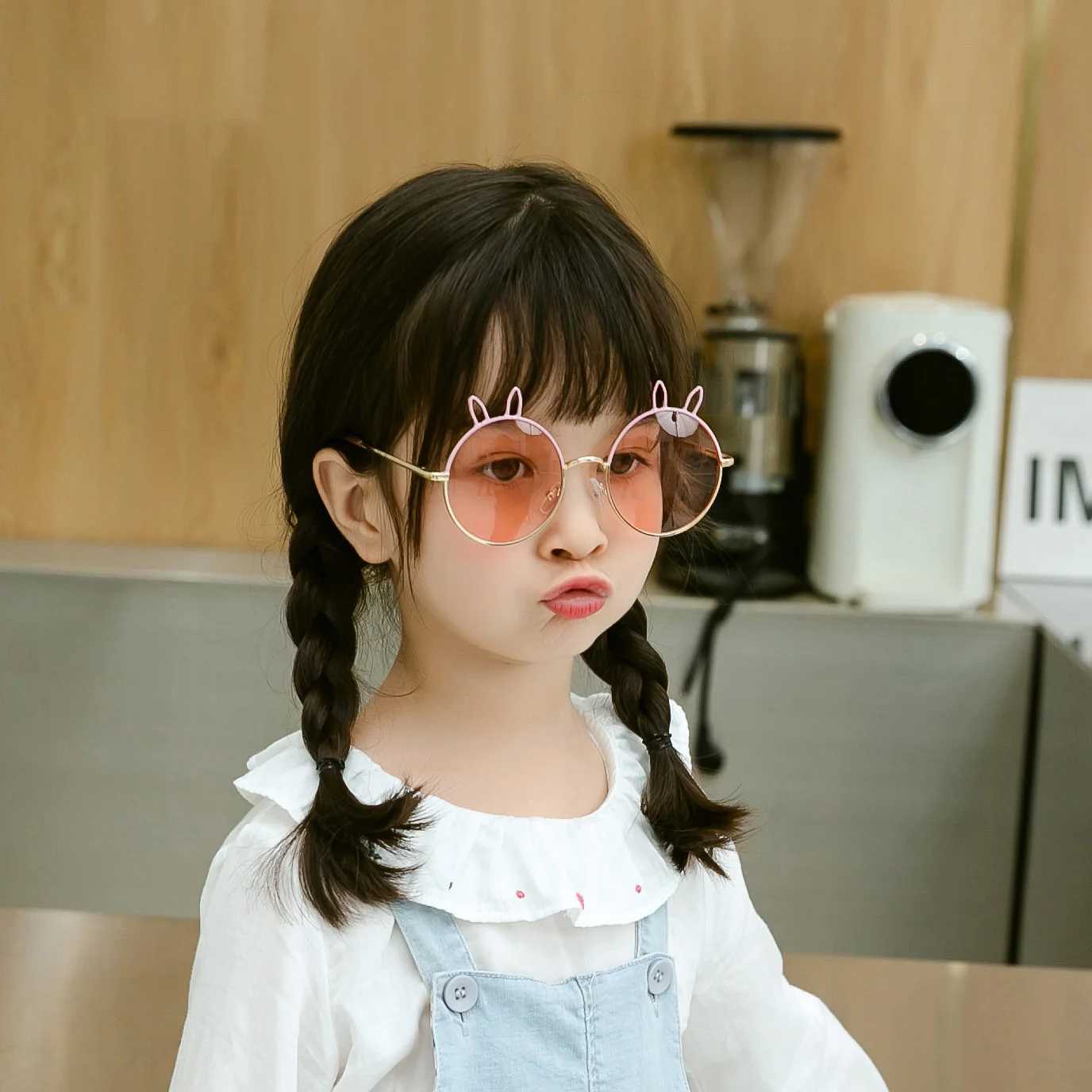 Sunglasses spring fashion childrens Sunglasses 2021 lovely personality decoration trend glasses UV400 anti ultraviolet Sunglasses