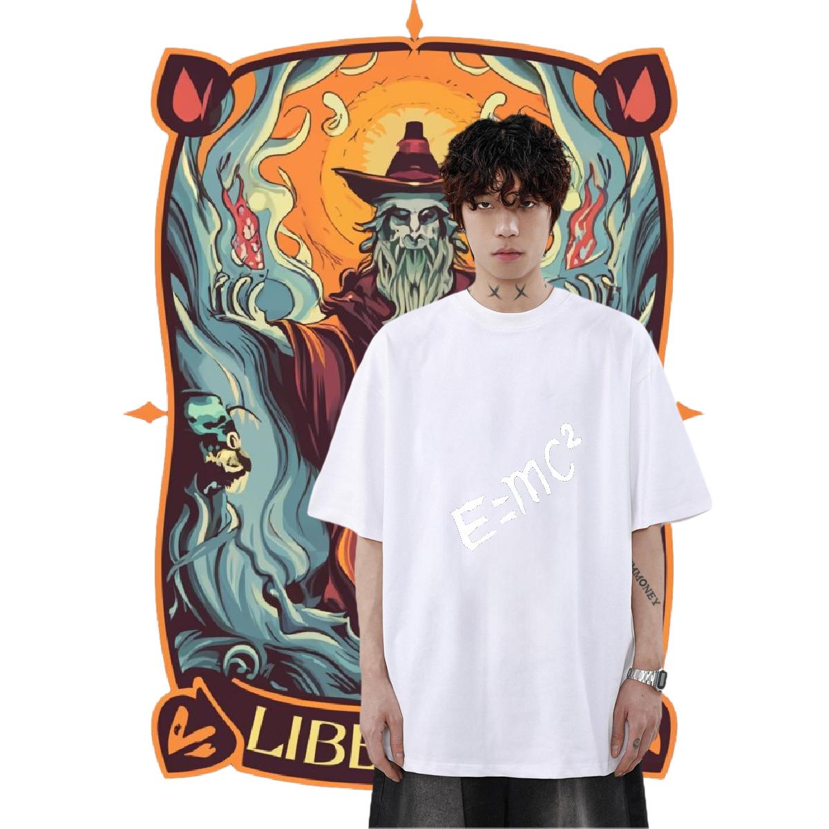 Loose Man T Shirts Street wear Hip Hop Breathable Crew Neck Cotton Tshirts Designer Fashion Custom Print Plus Size Clothings