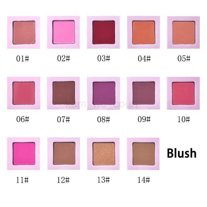 Pink Blush Palette Private Label Makeup Nude Matte Blusher Bronzer Powder Palette Own Brand Cosmetics Blusher Wholesale 20pcsM240716