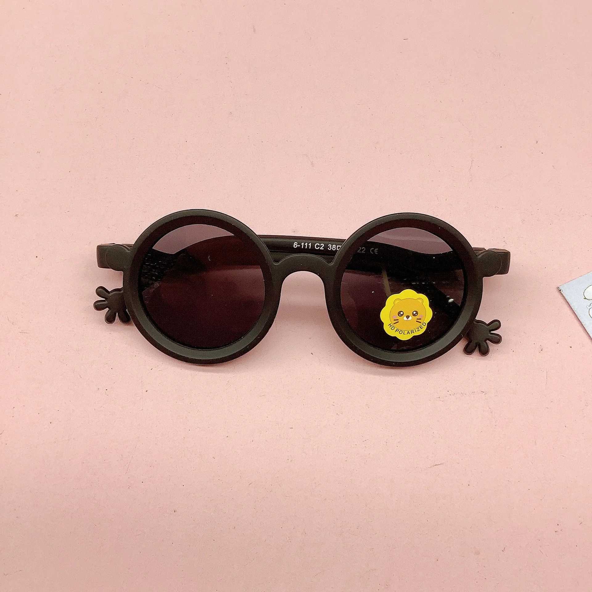 Sunglasses Childrens sunglasses new fashion silicone polarized baby concave shape photo eye protection sunglasses trend