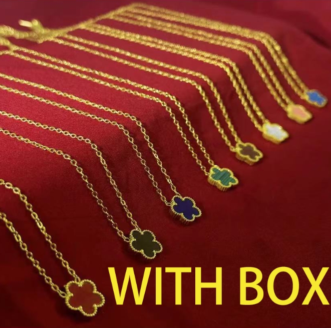 TOP With BOX Classic Clover Necklace Pendant Pearl Mother S sier Plated for Women's Girl Valentine's Mother's Day Engagement designer Jewelry Gift
