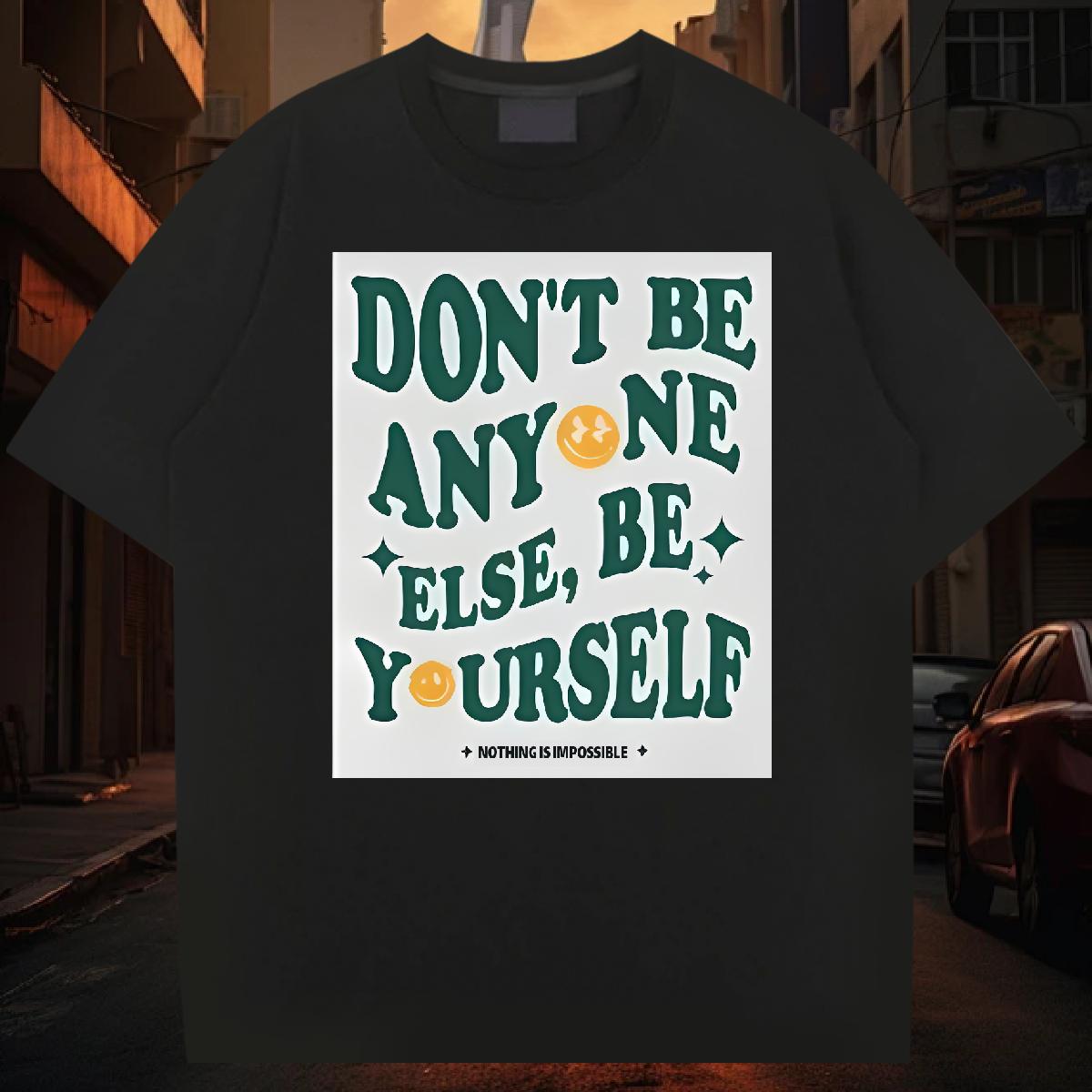 Fashion Man T Shirts nothing is impossible 230g Cotton Asian Size Men Clothes T-Shirt Casual Crew Neck Cotton Breathable Designer Top Tees