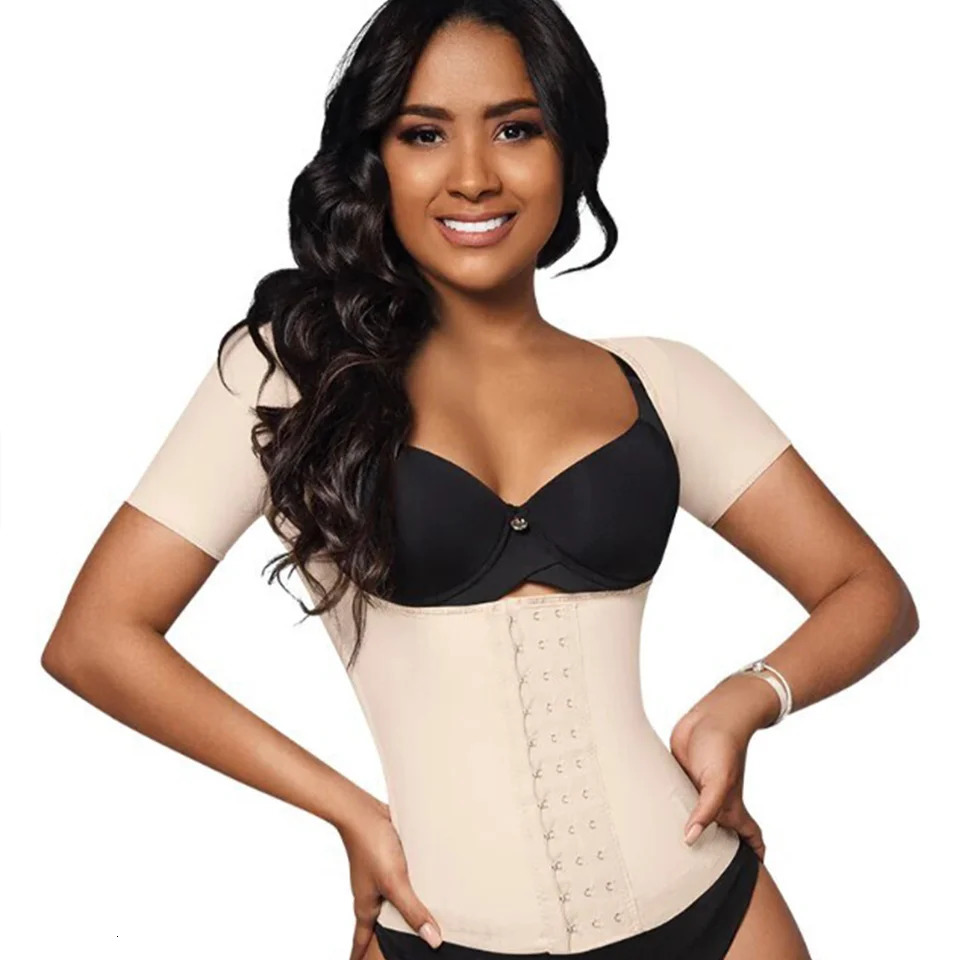 Corset Reducing Shaper Colombian Waist Trainer fo Women Shapewear High Compression Girdles Slimming Flat Sheath Sleeved Corset 240715
