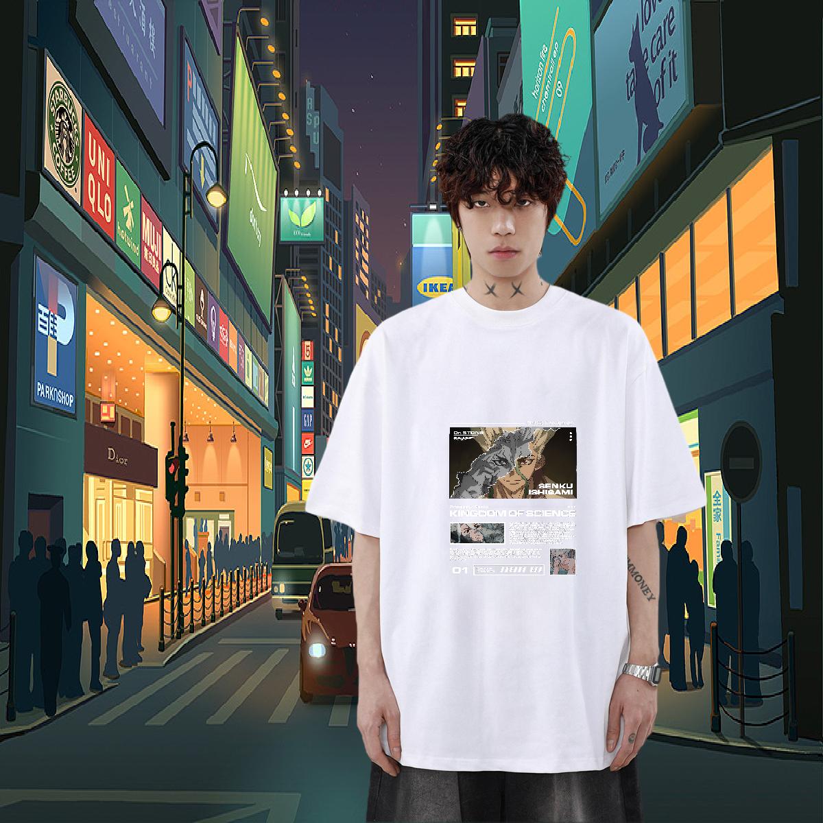 Brand T Shirts Men Street Casual Short sleeve Cotton Soft Men Tees Customized White Plus Size Tops Tees