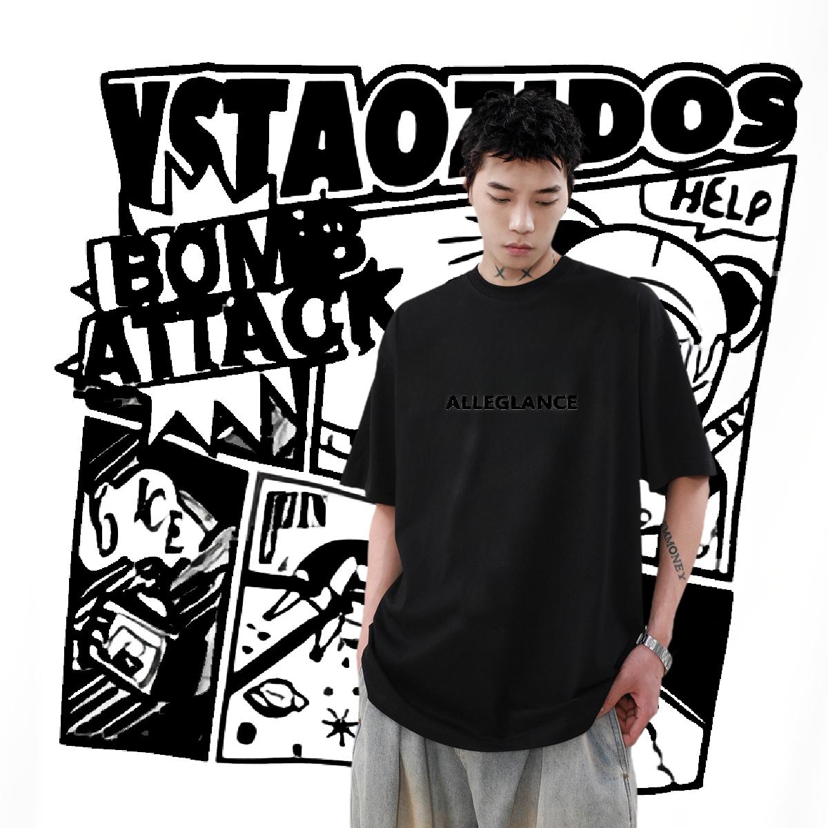 Brand T Shirt For Man Cartoon Print Summer Casual Men Tops Tees Cotton O Neck Short Sleeves Soft