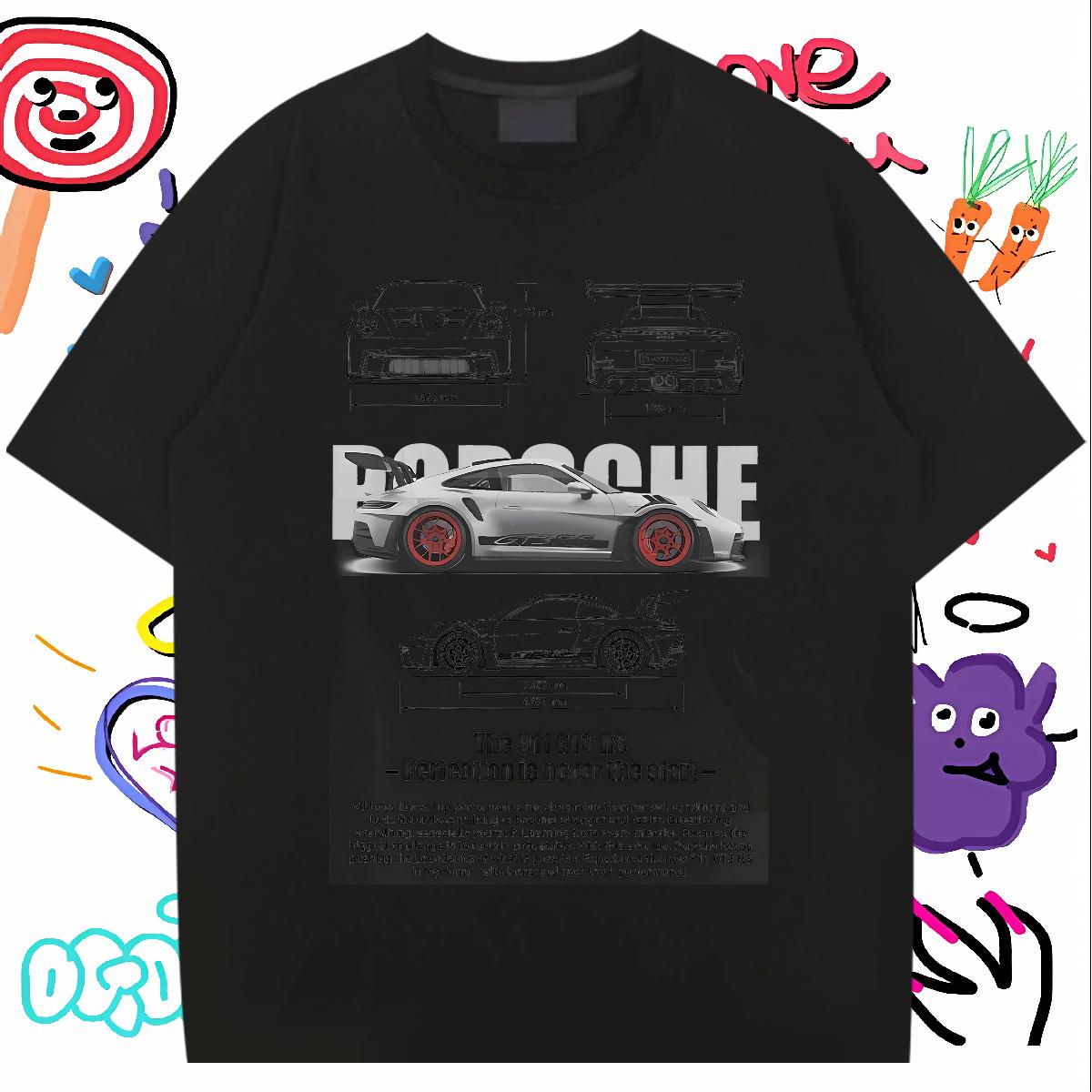 2024 Summer Men T Shirts fashion 230g 100% Cotton Custom Printing Street Casual Tshirts Crew Neck Cotton Breathable High Quality