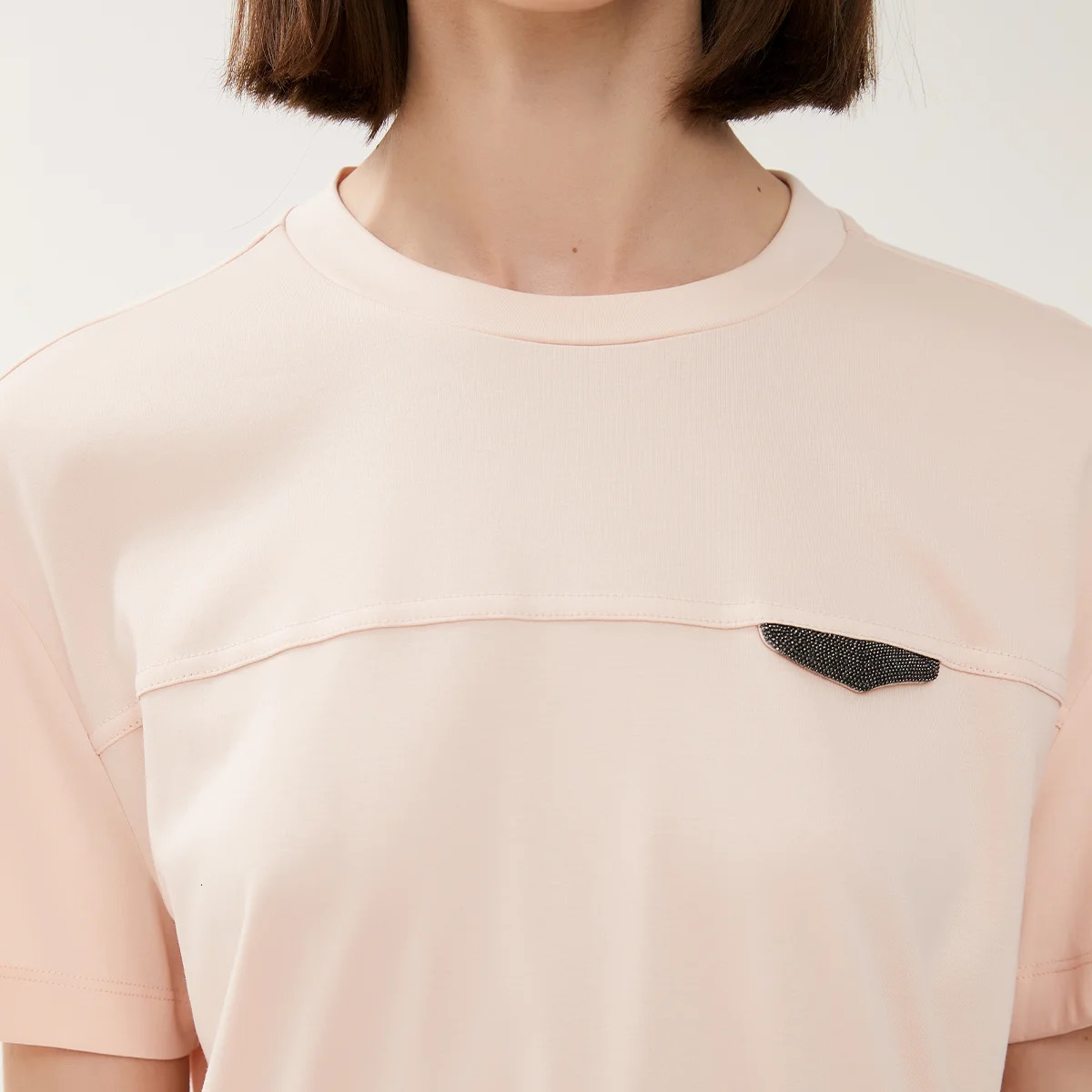 K1241W Summer Short Sleeved T Shirts Womens Clothing 100% Pure Pima Cotton Tshirt Tops for Ladies TShirtClothes 240712