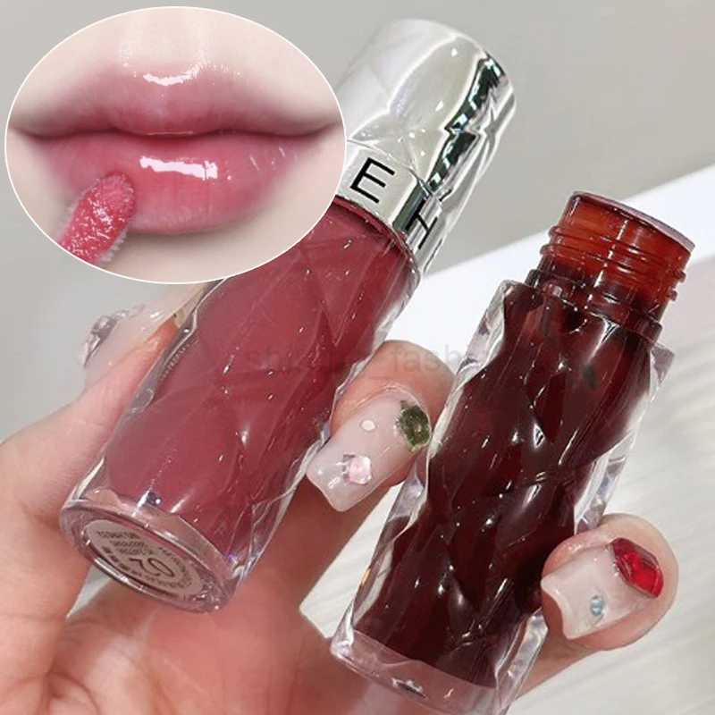 6 Colors Red Clear Lip Gloss Lasting Mirror Water Light Lip Glaze Jelly Glass Lip Oil Waterproof Lipstick Nude Clear Tint MakeupCL240716