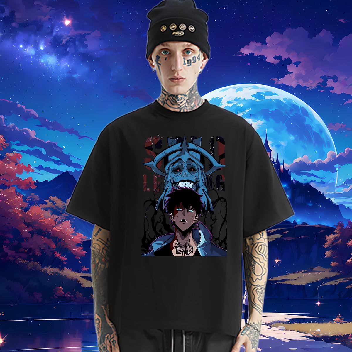 Fashion New T Shirts Men fashion 230g Cotton DIY Logo Tshirt for Man Woman Anime Printing Street Short Sleeve Cotton O-Neck Soft Tshirts