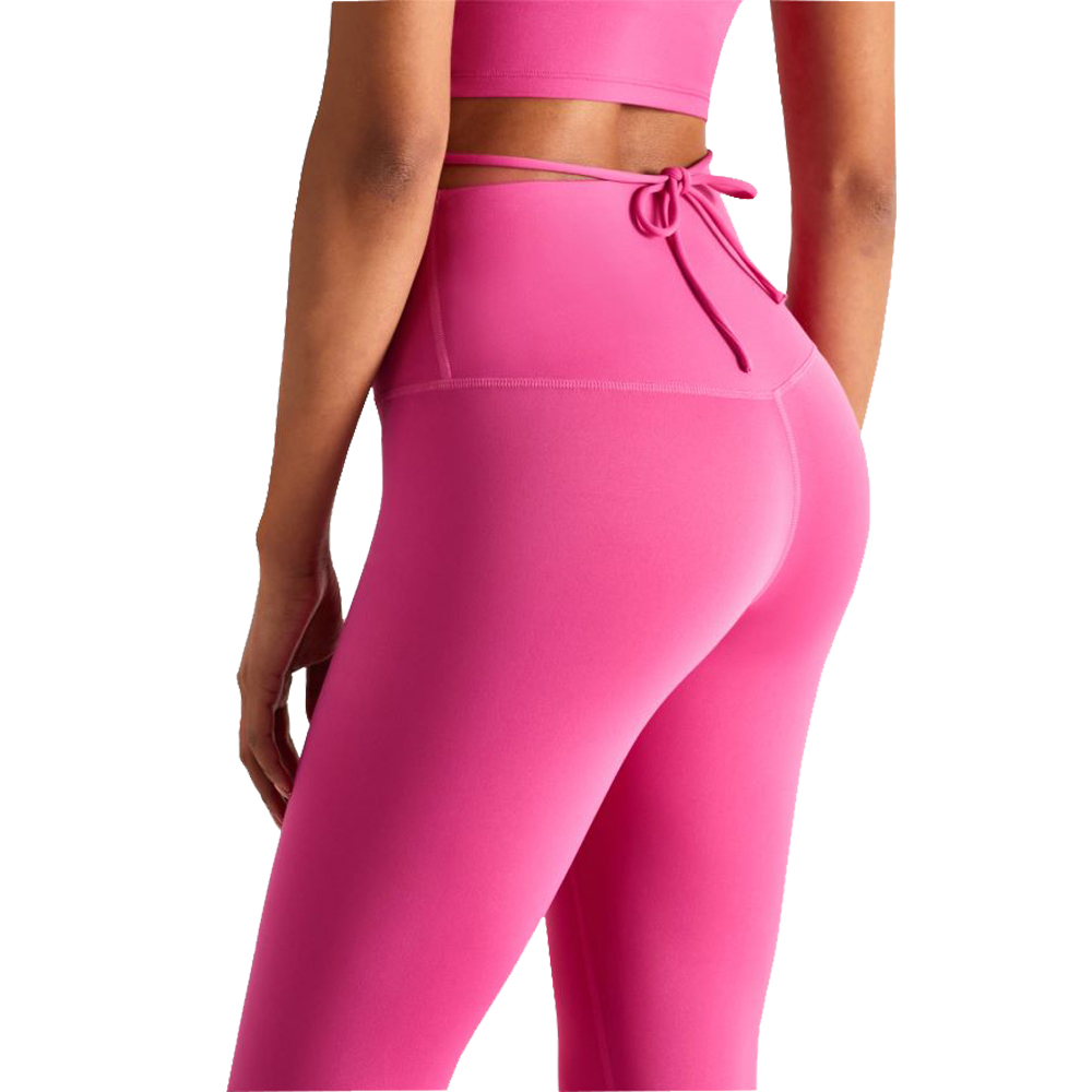 Women's Yoga Leggings High Waist Stretchy Fitness Womens Ninth Sport Pants Nylon T Shape Soft Elastic Push-UP Tight Activewear
