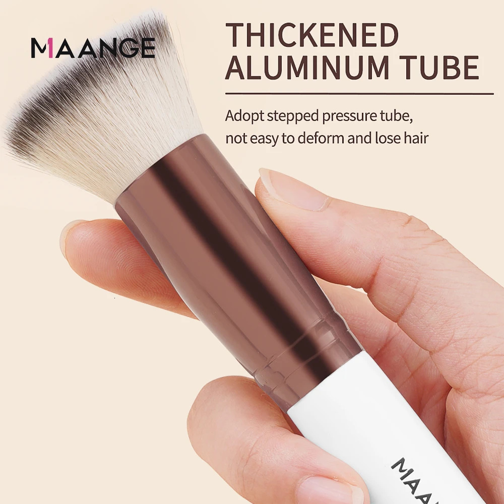 Maange 1 cosmetic brush with box of basic concealer powder powder blusher contour brush density soft bristle brush female beauty tools 240715