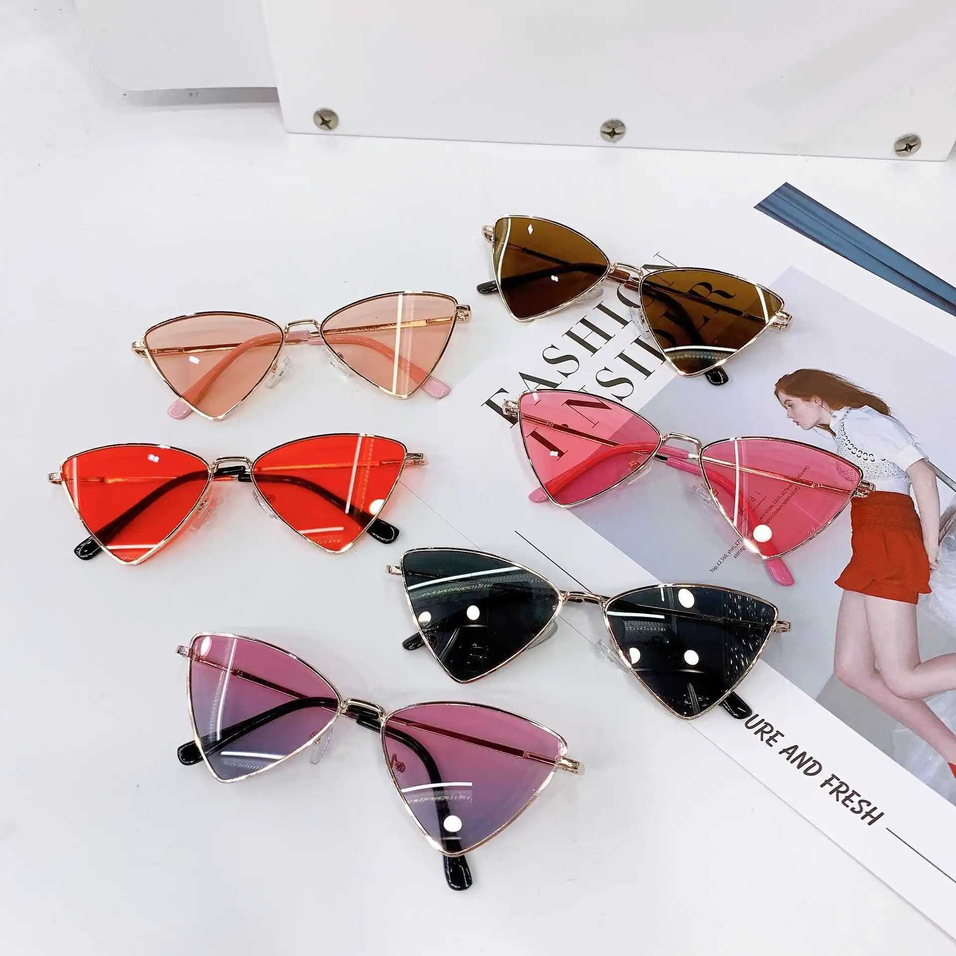 Sunglasses triangle volume childrens New running sunglasses metal frame glasses sunglasses dxb033 personalized Street camera glasses