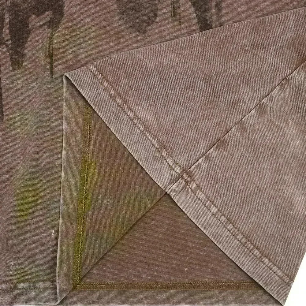 Gothic Oversized Tshirts Y2k Washed Retro Tshirt Skull Letter Print T Shirts Loose Casual Shortsleeved Shirt for Men Women 240715