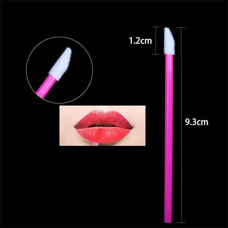 50 disposable lip brush makeup tools Hollow lip stick Nylon lip gloss stick Application lipstick stick set Cosmetic tools 240715