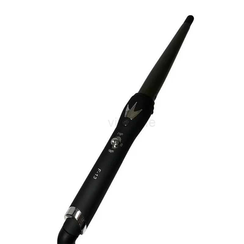 Rizadores De Cabello Curlers Conical Curling Iron Single Tube Ceramic Glaze Pear Flower Cone Electric Hair Curly 110-240 - VCL240716
