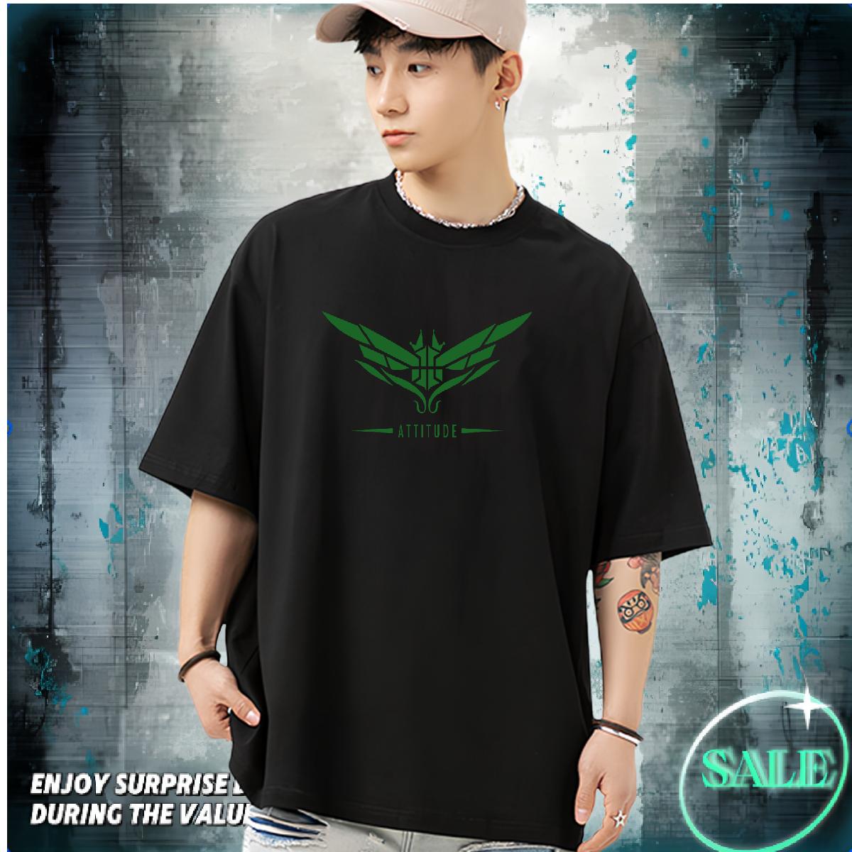 Comfortable T-Shirts Daily Outfit Breathable Short Sleeve Men Tees 2024 Summer Cartoon Print Top Tees