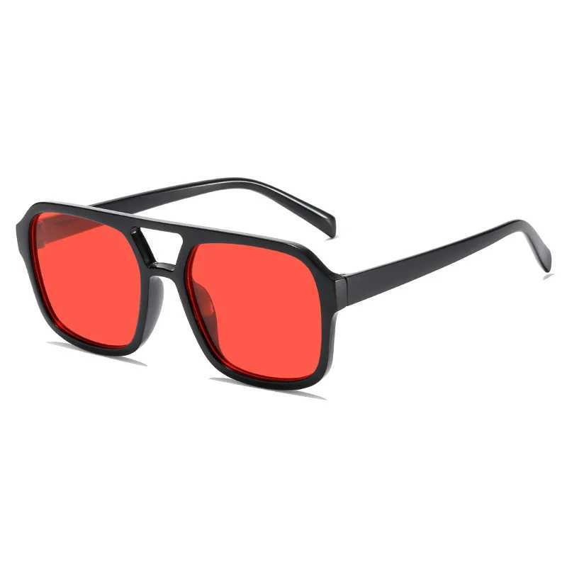 Sunglasses 3PCS New Candy Colored Double Beam Fashionable And Trendy Box Sunglasses UV Resistant Personalized Glasses