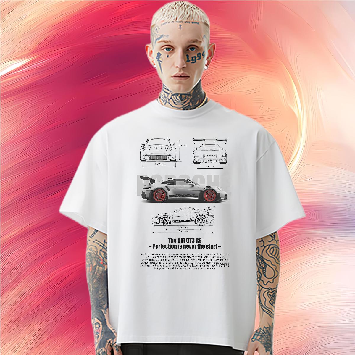 Brand Men Tops Tees fashion 100% Cotton 230g Crew Neck Cotton Breathable Sport T shirt Custom Anime New Designer Polos