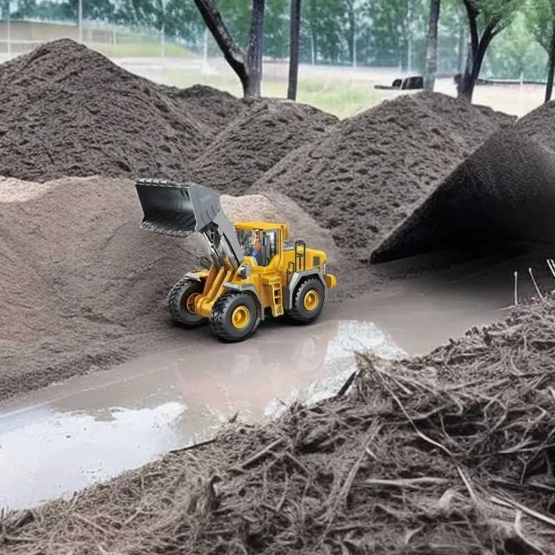 Children 2.4G Remote Control Excavator RC Model Load Car Toys Dump Truck Bulldozer Engineering Vehicle Christmas Birthday GiftsM0715